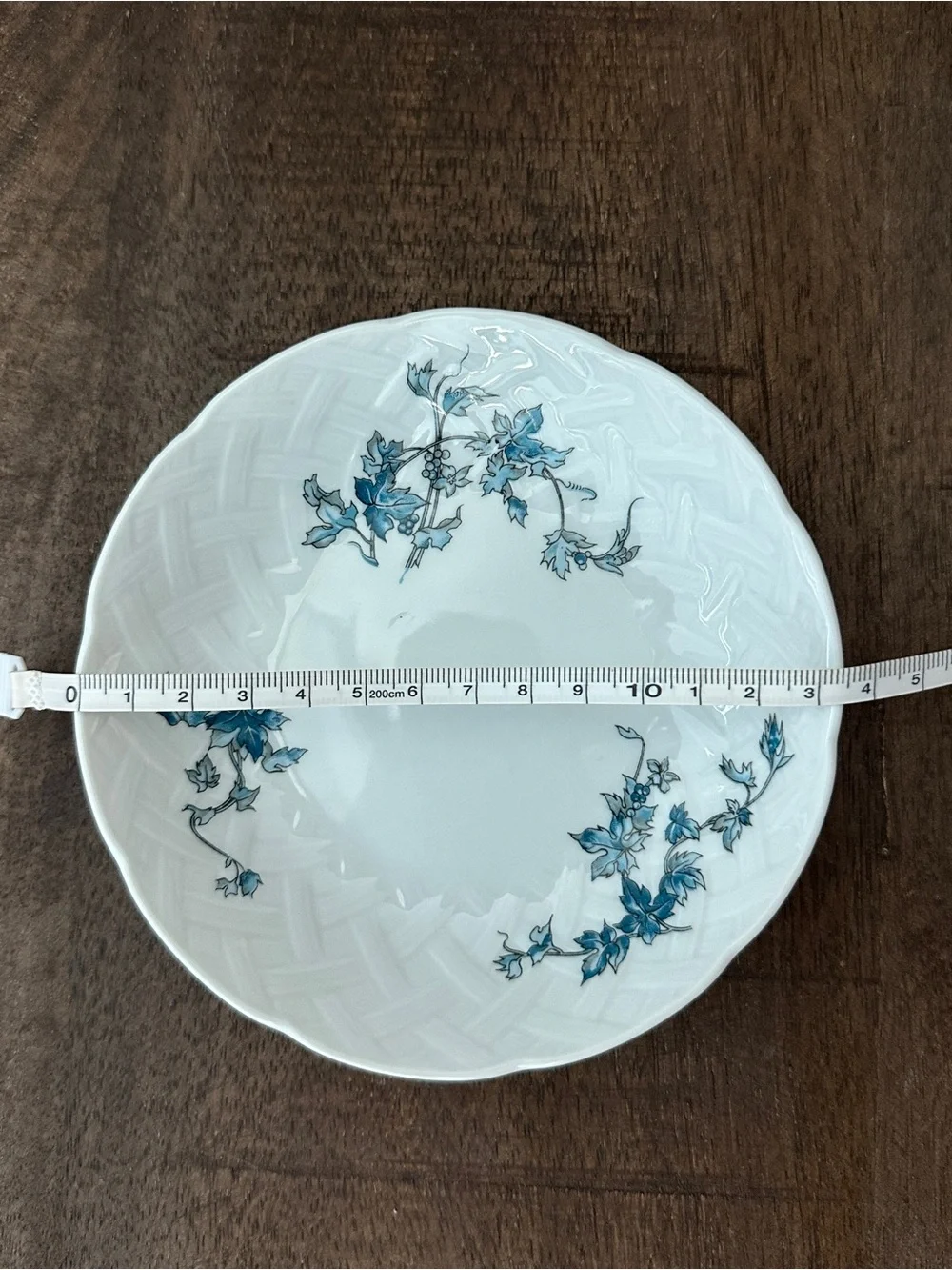 Vintage Bernardaud & Co Limoges France Saint Saens Saucer Plate 5.25” White Blue